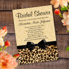 Leopard Print Bridal Shower Invitation