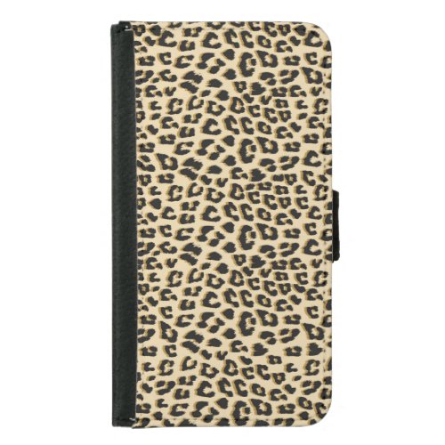 Leopard Print Brown Samsung Galaxy S5 Wallet Case