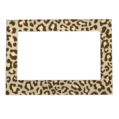 Leopard Print Brown Tan Peach Magnetic Frame