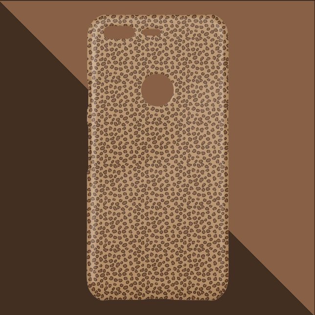 Leopard Print Brown Uncommon Google Pixel Case (A phone case with a brown leopard print pattern.)