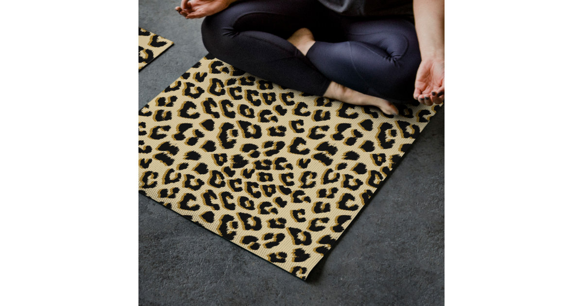 Leopard Print Brown Yoga Mat