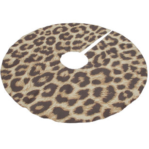 Leopard Print Brushed Polyester Tree Skirt
