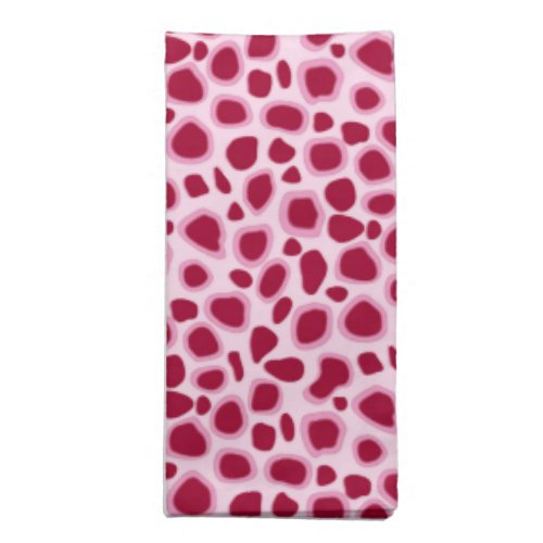 Leopard Print _ Burgundy and Pink Cloth Napkin
