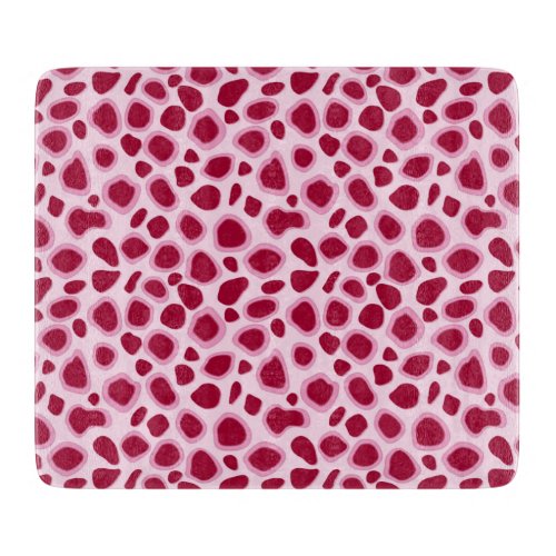Leopard Print _ Burgundy and Pink Cutting Board