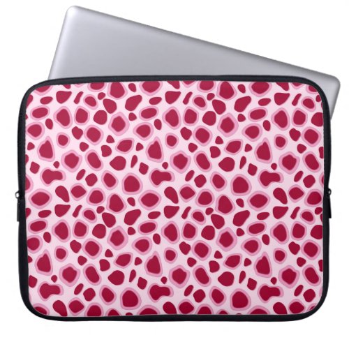 Leopard Print _ Burgundy and Pink Laptop Sleeve