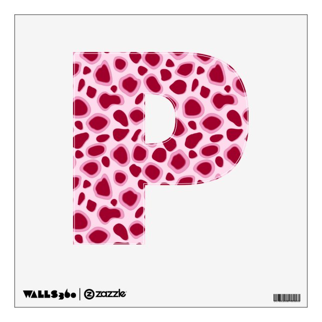 Leopard Print - Burgundy and Pink Wall Decal (Front)
