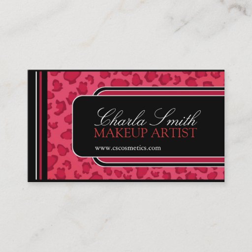 Customizable Leopard Print  Business Card