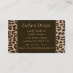 Leopard Print Business Card at Zazzle