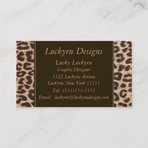 Leopard Print Business Card