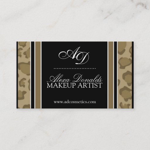Customizable Leopard Print Business Card