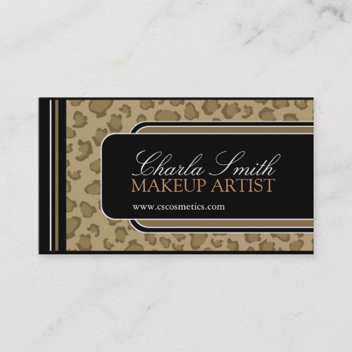 Customizable Leopard Print  Business Card