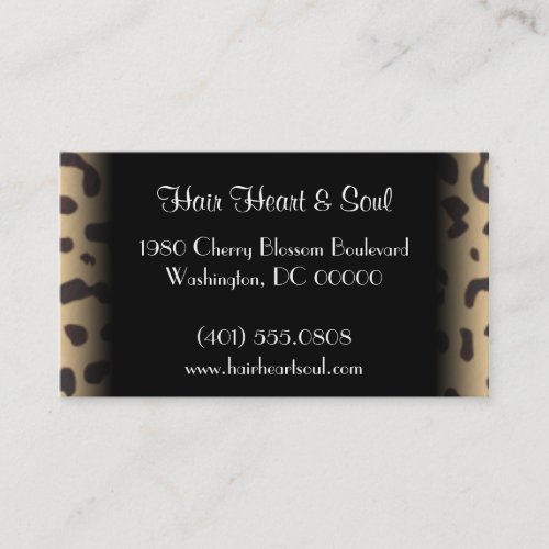 leopard print business card templates
