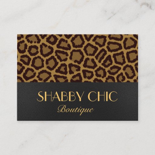 Customizable Leopard Print Business Card