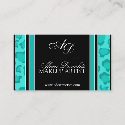 Customizable Leopard Print Business Card