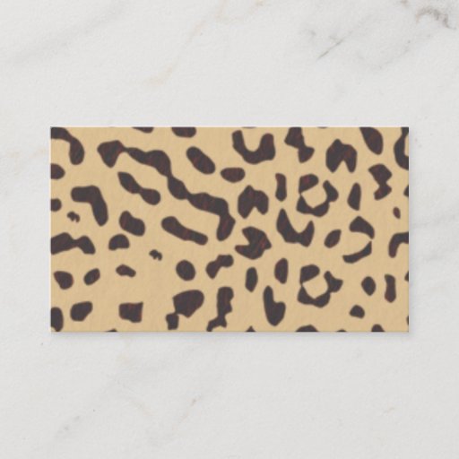 Customizable leopard print business card