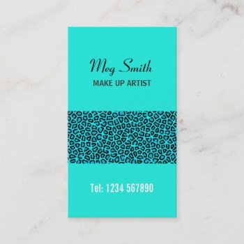 Leopard Print Business Card by Kjpargeter at Zazzle