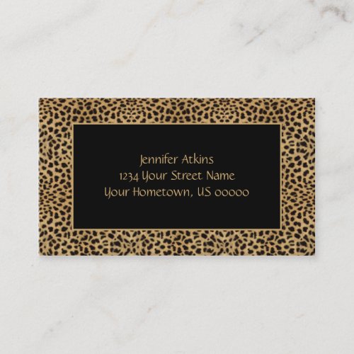 Leopard Print Business Card