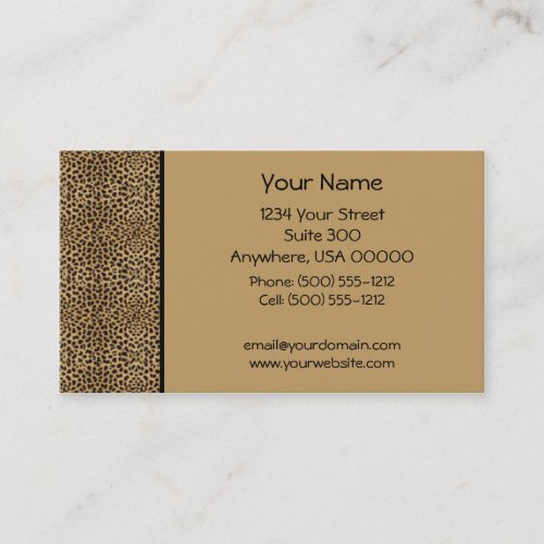 Leopard Print Business Card