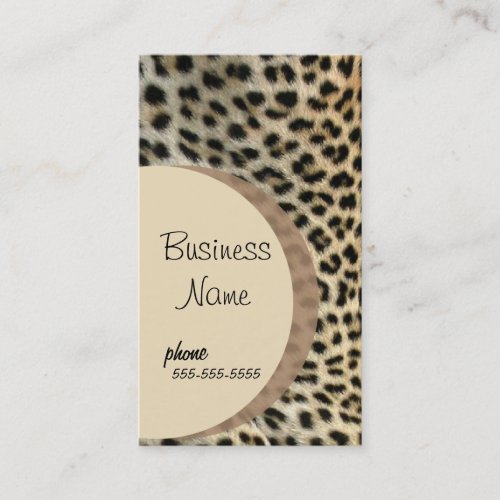 Leopard Print  Business Card Template