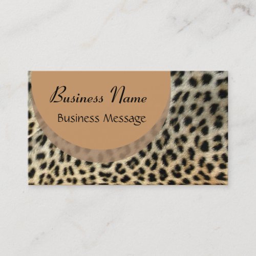 Leopard Print  Business Card Template