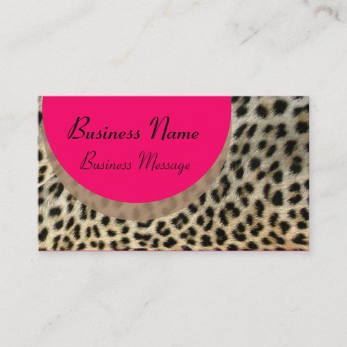 Leopard Print  Business Card Template