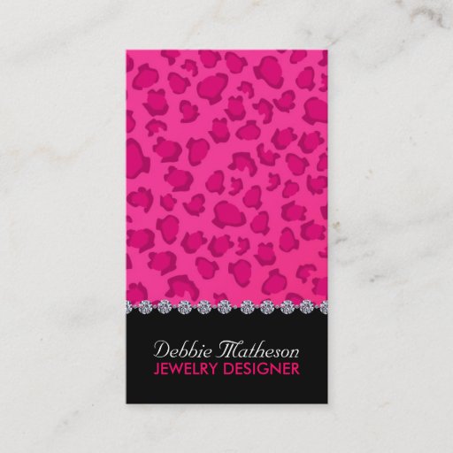 Customizable Leopard Print Business Cards
