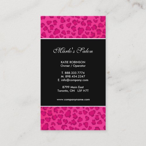 Leopard Print Business Cards