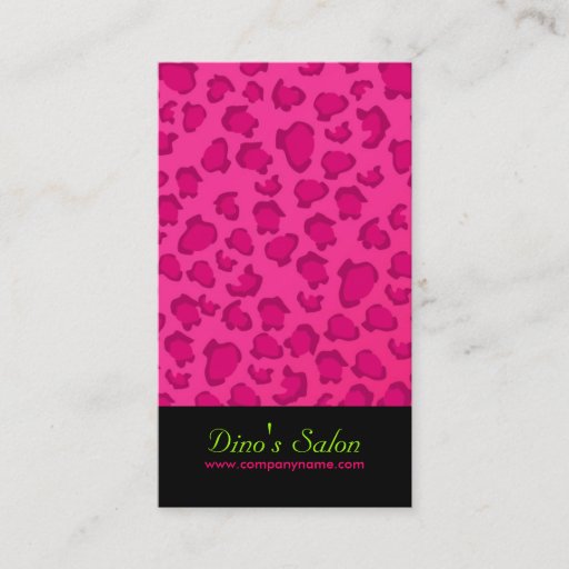 Customizable Leopard Print Business Cards