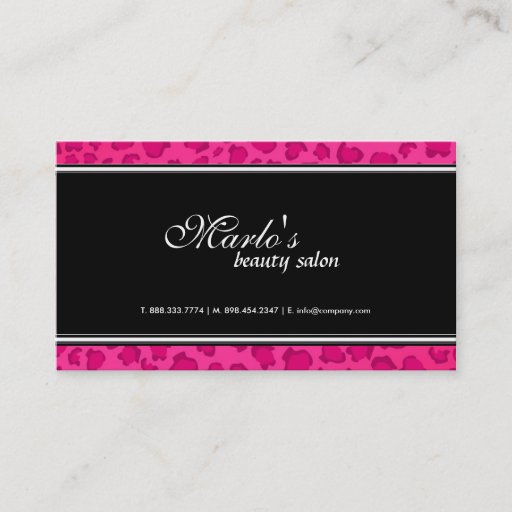 Customizable Leopard Print Business Cards