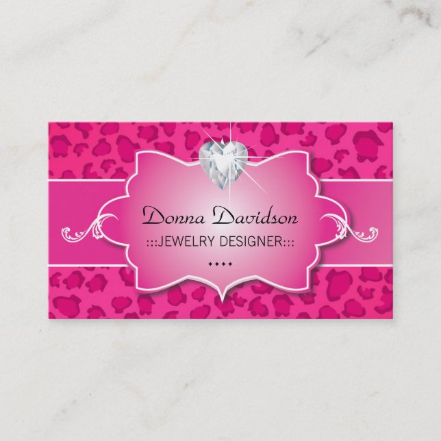Leopard Print Business Cards (Front)