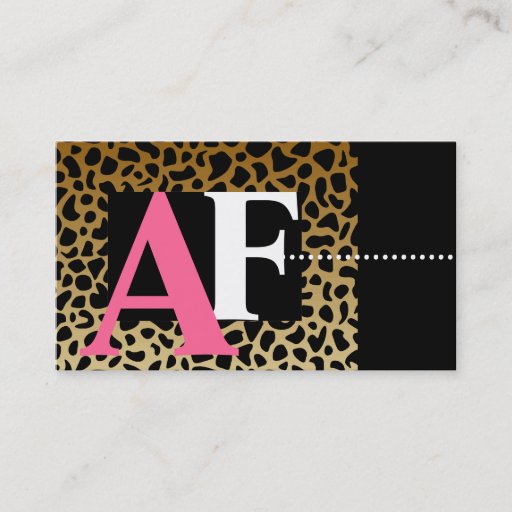 Customizable Leopard Print Business Cards