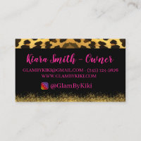 Leopard Print Business Cards by Basic Invite