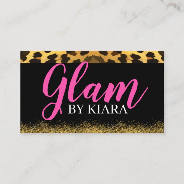 Leopard Print Business Cards (Front)