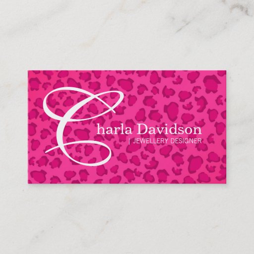 Customizable Leopard Print Business Cards