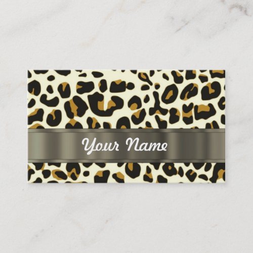 leopard print calling card
