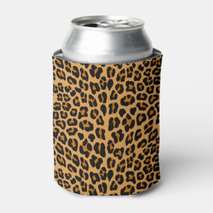 Leopard print can cooler
