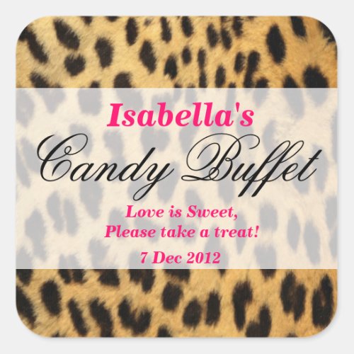 leopard print Candy Buffet Sticker