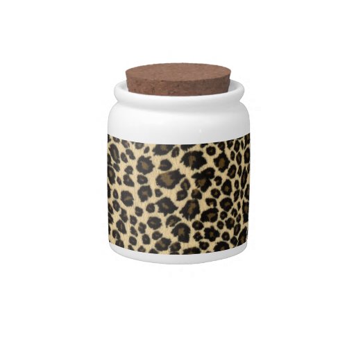 Leopard Print Candy Jar