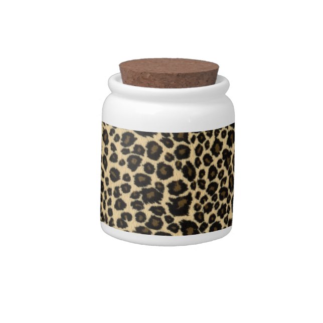 Leopard Print Candy Jar (Left)