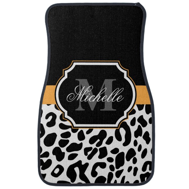 Leopard Print Car Floor Mat (Front)