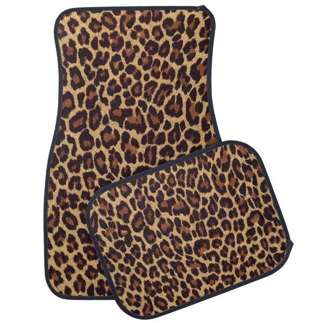 Leopard Print Car Mat (Set)