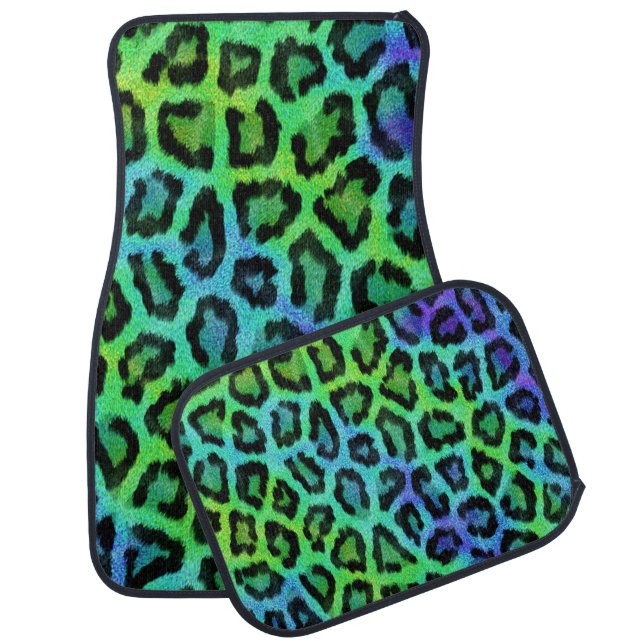 Leopard Print Car Mat (Set)