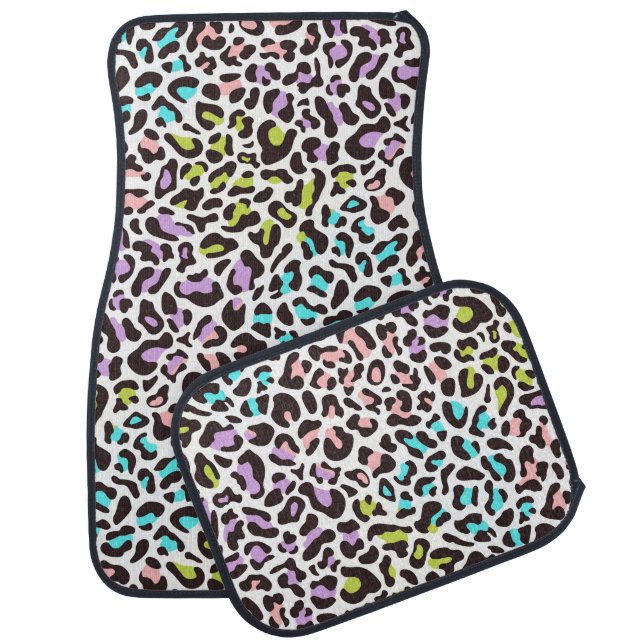 Leopard Print Car Mat (Set)