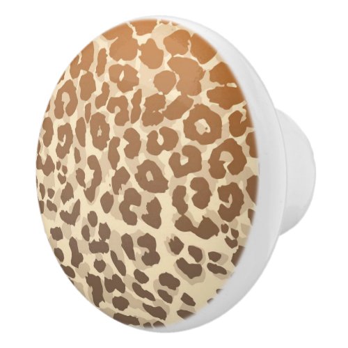 Leopard Print Ceramic Cabinet Knob