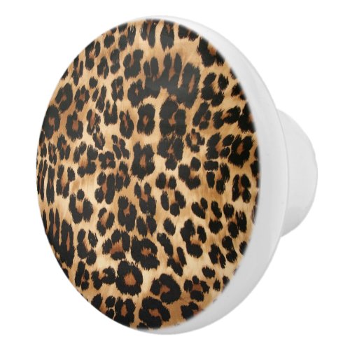 Leopard Print Ceramic Cabinet Knob