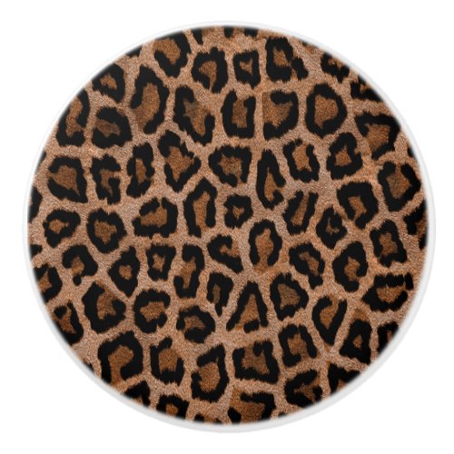 Leopard Print Ceramic Knob