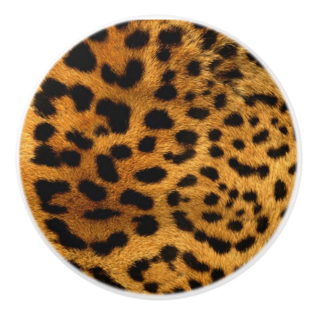 Leopard Print Ceramic Knob (Front)