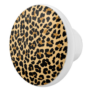 Leopard Print Ceramic Knobs