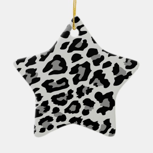 leopard print ceramic ornament