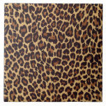 Leopard Print Ceramic Tile<br><div class="desc">Beautiful exotic spotted gold and black leopard print.</div>